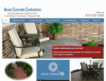 Tablet Screenshot of amesconcrete.com